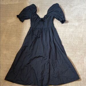 Hill House Black Ruched Tiered Sundress